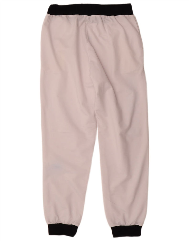 Calça esportiva masculina Errea com estampa gráfica e joggers médio branco colorblock