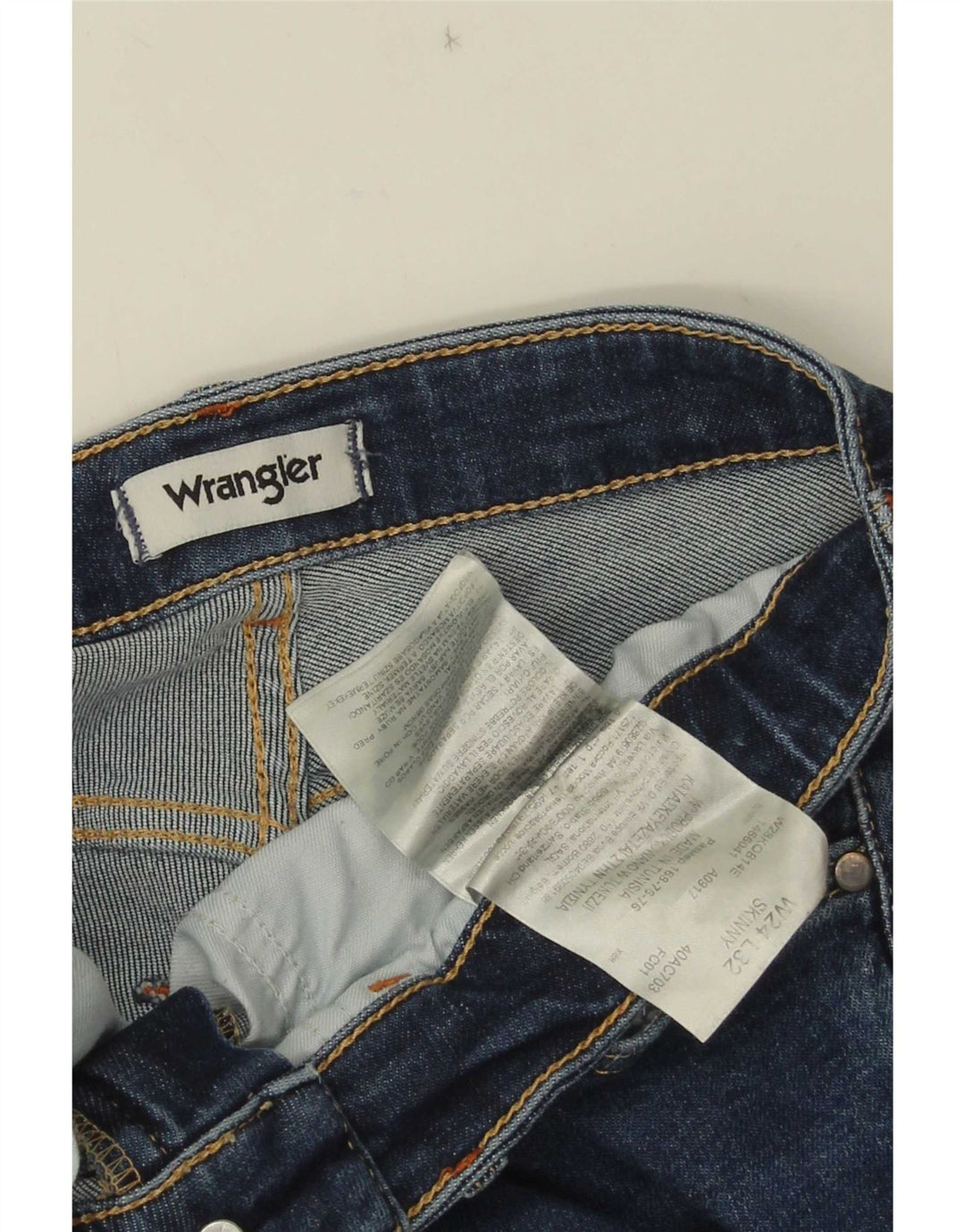 Jeans skinny feminino Wrangler W24 L32 azul