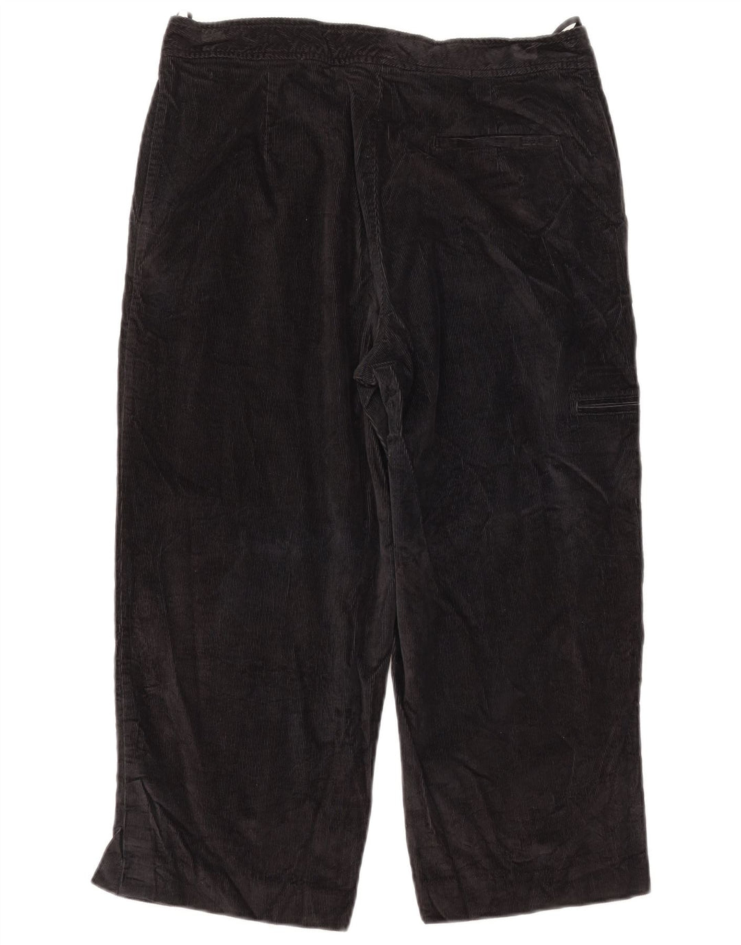 Calça feminina capri cargo de veludo Izod EUA 8 médio W30 L22 algodão preto