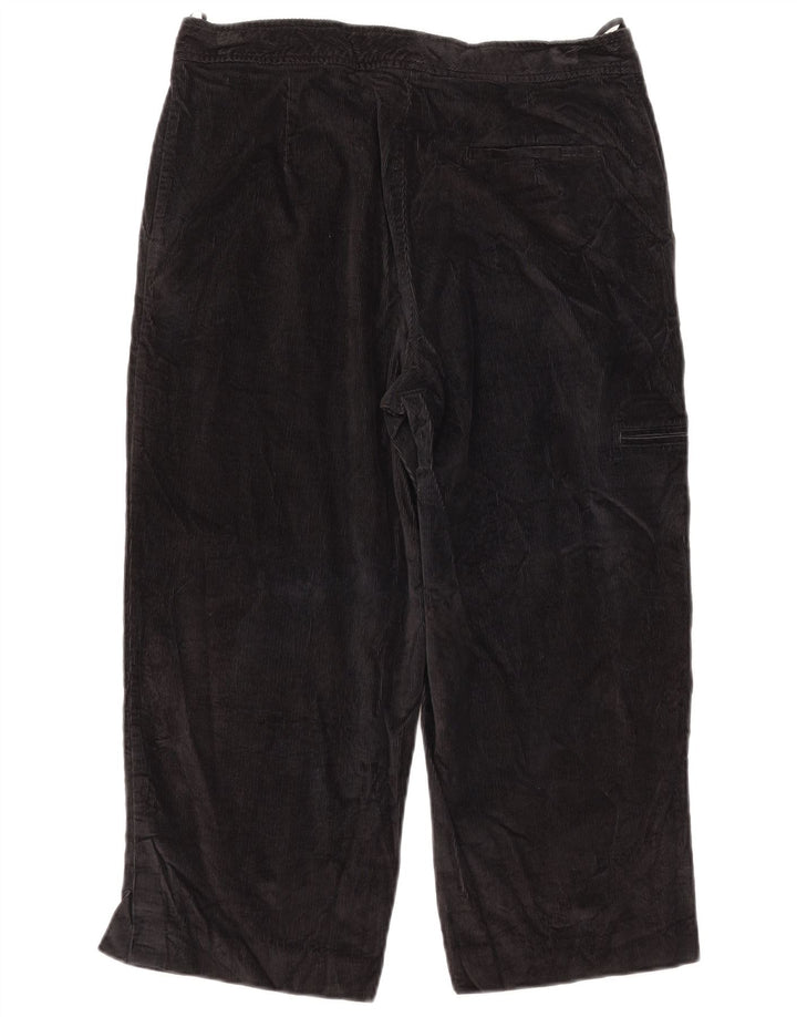 Calça feminina capri cargo de veludo Izod EUA 8 médio W30 L22 algodão preto