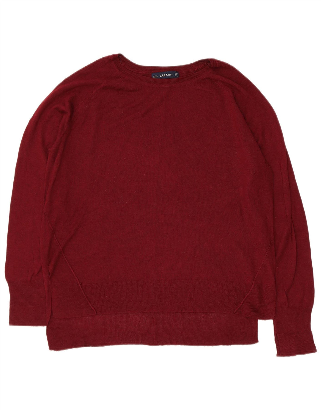 Suéter feminino Zara com gola canoa Reino Unido 14 médio marrom