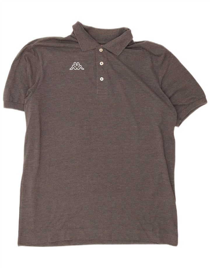 Camisa pólo gráfica masculina Kappa XL cinza algodão