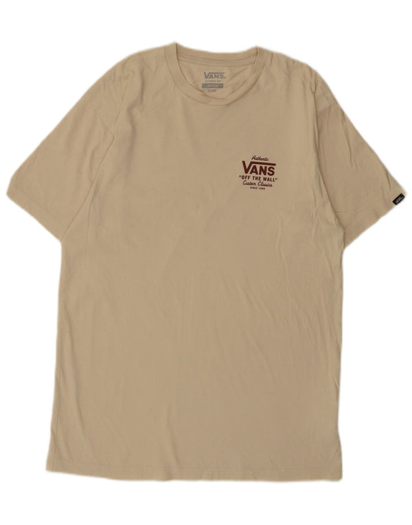 Camiseta Vans Masculina Classic Fit Graphic Top Médio Algodão Bege