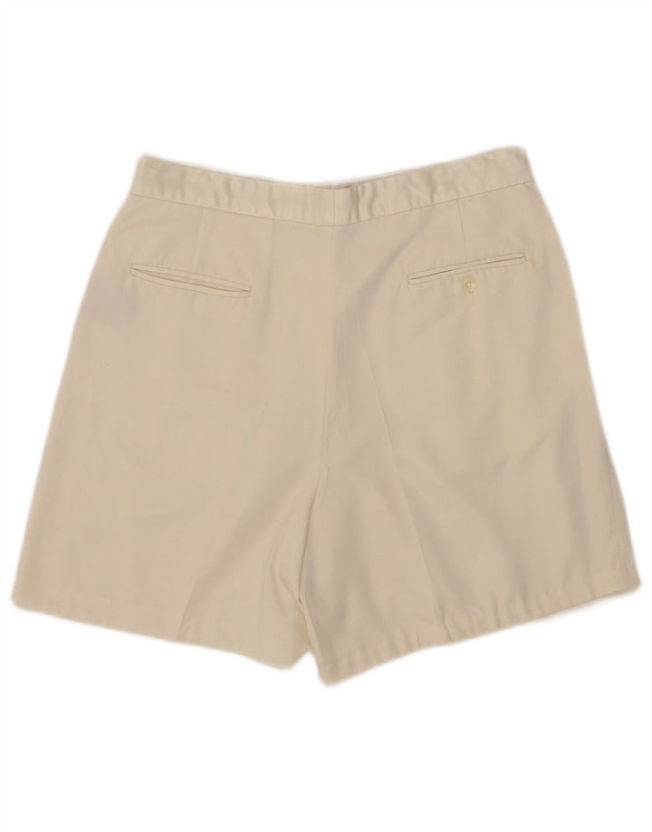 Shorts chino feminino Ralph Lauren Pegged US 12 grande W31 poliéster branco
