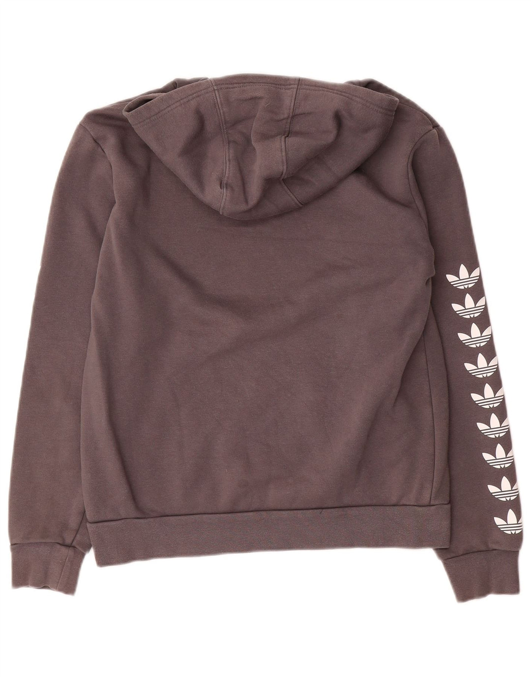 ADIDAS Meninas Graphic Hoodie Jumper 13-14 Anos Cinza Algodão