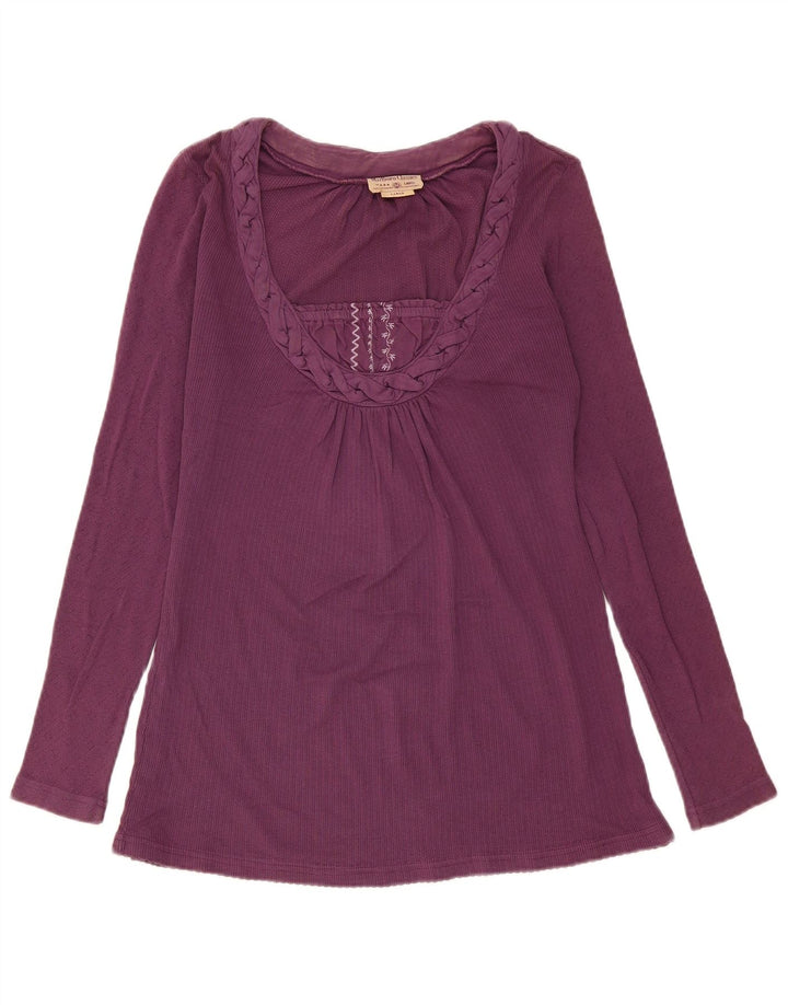 Top feminino Marlboro Classics manga comprida UK 14 grande roxo