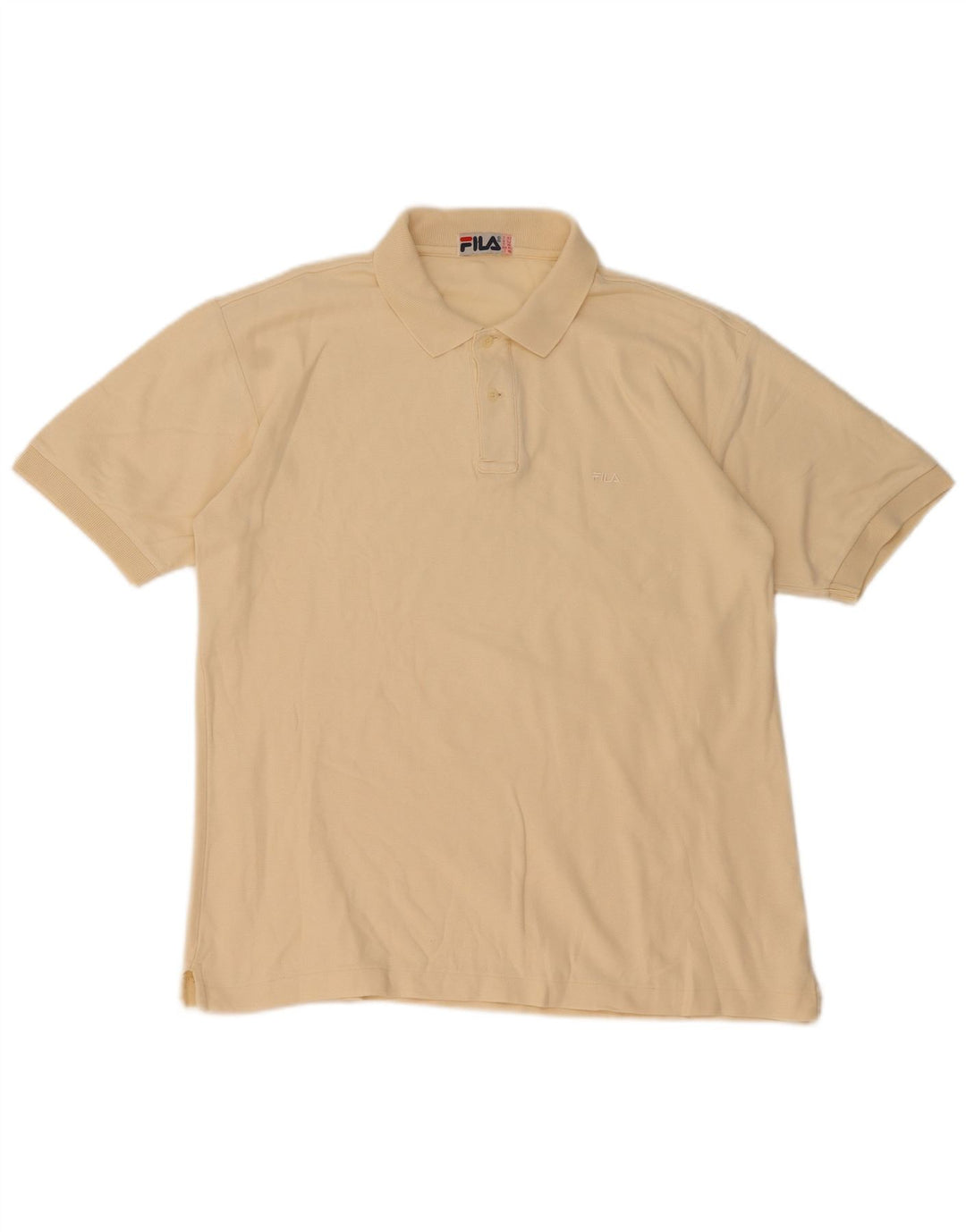 Camisa polo masculina Fila IT 52 grande amarelo