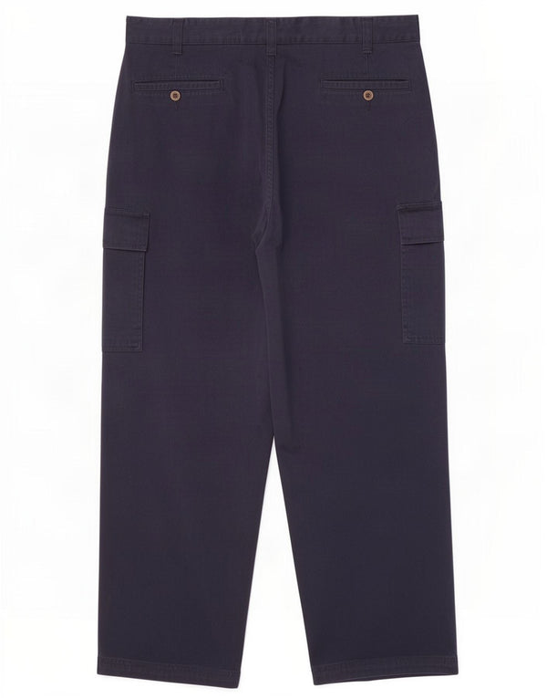 Calça cargo reta masculina Marks & Spencer St. Michael W38 L29 azul marinho
