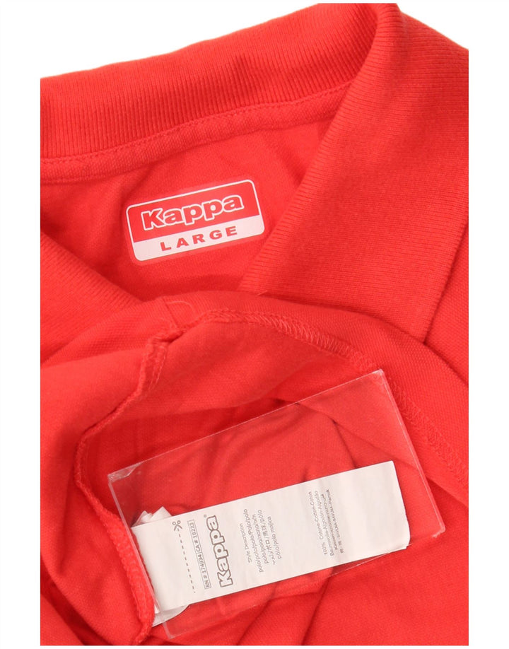 Camisa polo masculina Kappa grande algodão vermelho