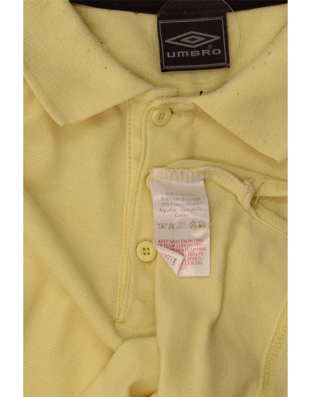 Camisa polo masculina Umbro XL poliéster amarelo
