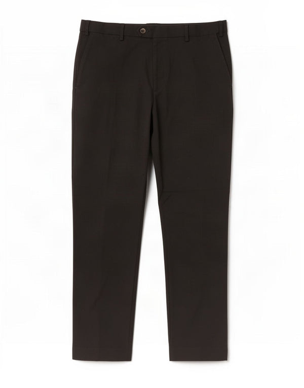 Calça masculina reta regular Marks & Spencer W36 L31 poliéster preto
