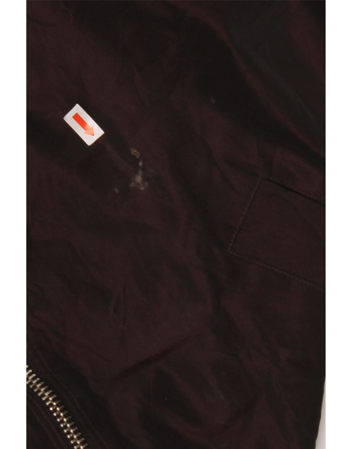 Jaqueta bomber feminina com capuz grande CALVIN KLEIN Reino Unido 14 Médio Borgonha