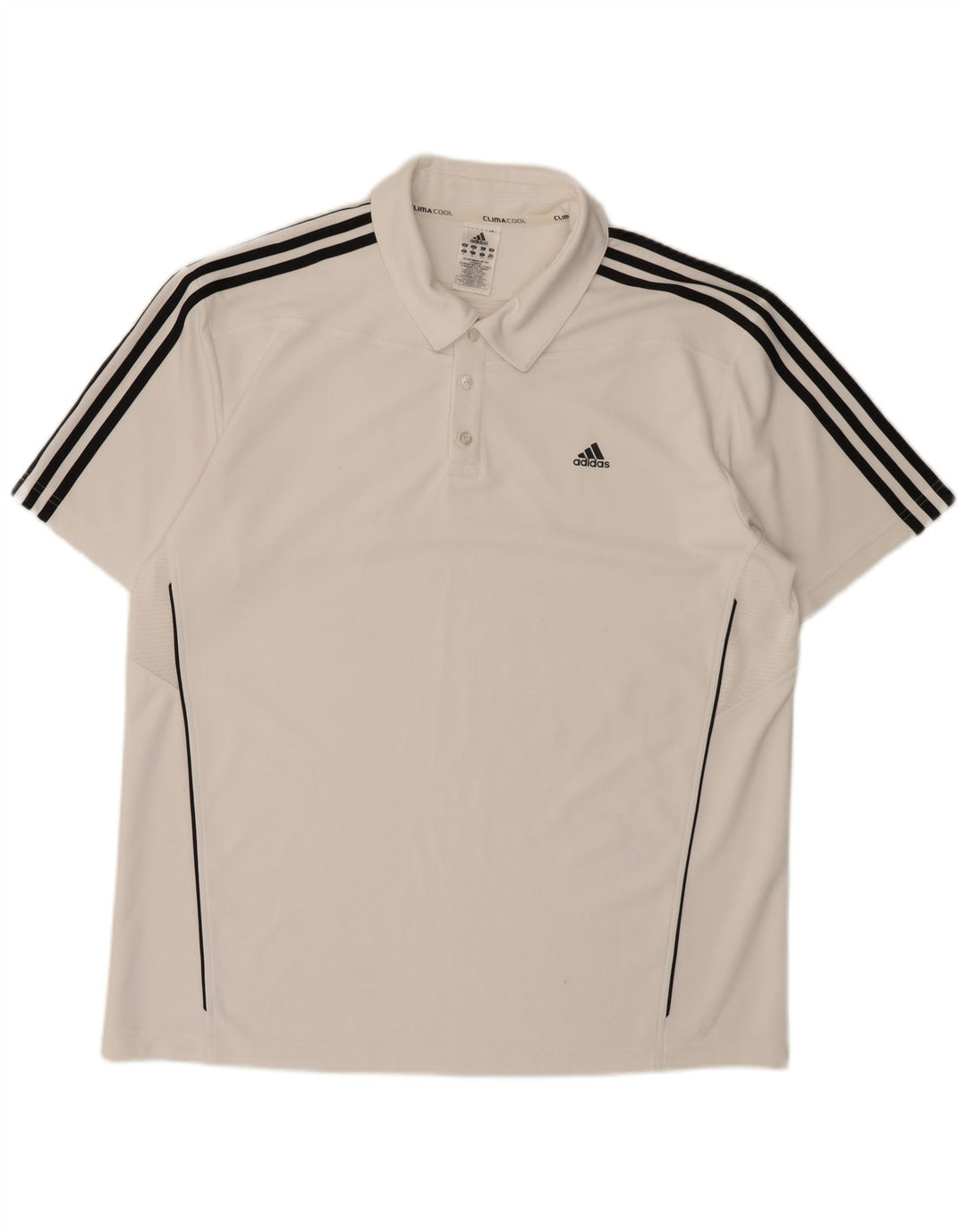 Adidas Mens Climacool Polo Shirt XL Branco Poliéster