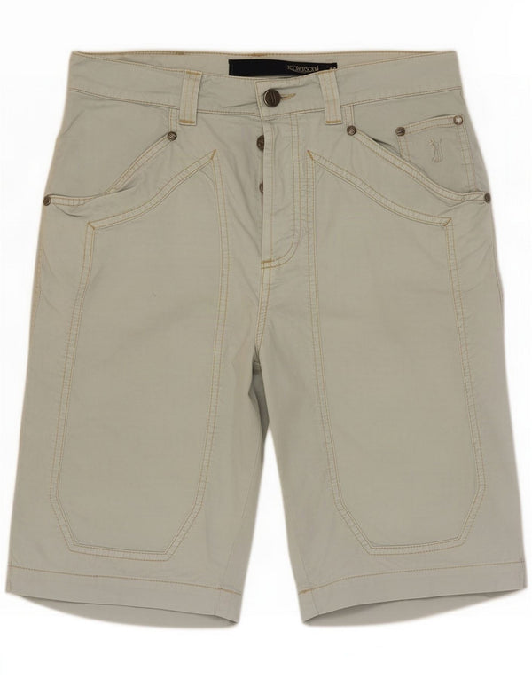 Jeckerson Mens Classic Fit Bermuda Shorts Médio W30 Azul Algodão