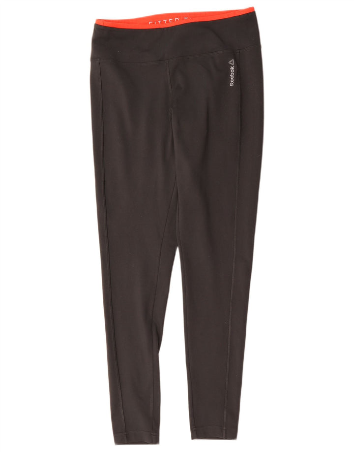 Leggings Reebok Mulher UK 12/14 Poliéster Cinzento Médio