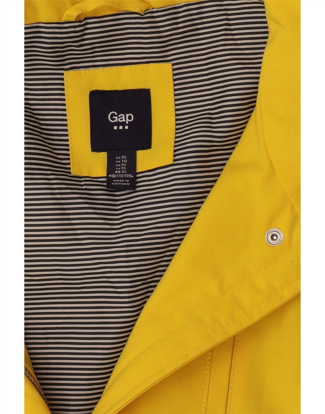 Jaqueta utilitária feminina com capuz Gap UK 18 XL amarelo