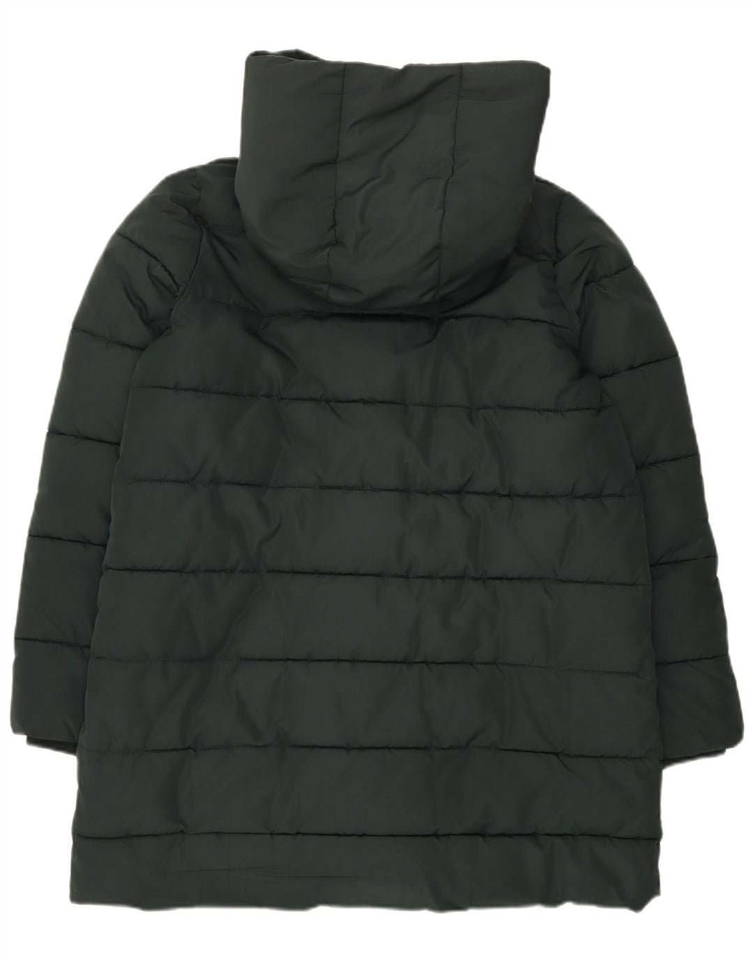 Casaco acolchoado com capuz feminino Hobbs UK 14 grande poliéster verde