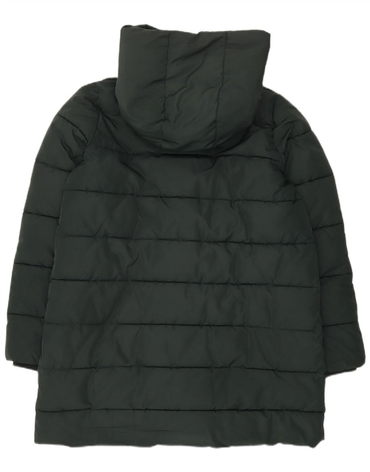 Casaco acolchoado com capuz feminino Hobbs UK 14 grande poliéster verde