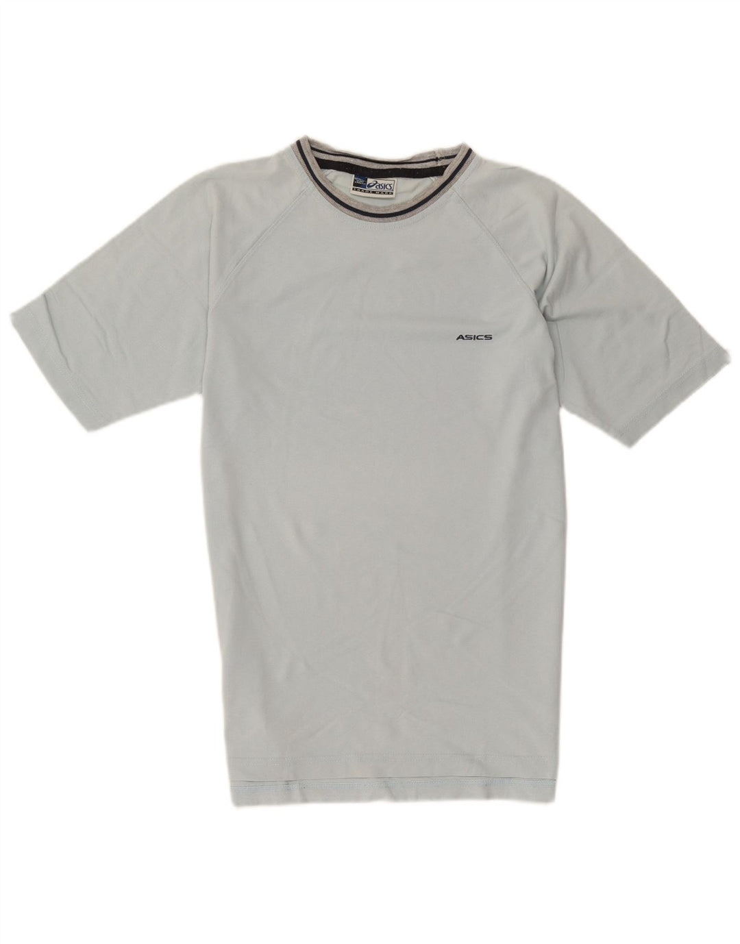Camiseta masculina Asics Top pequeno algodão listrado azul
