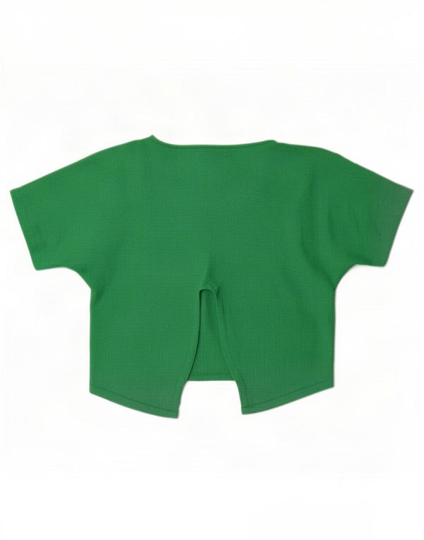 Blusa feminina Zara Top UK 16 grande poliéster verde