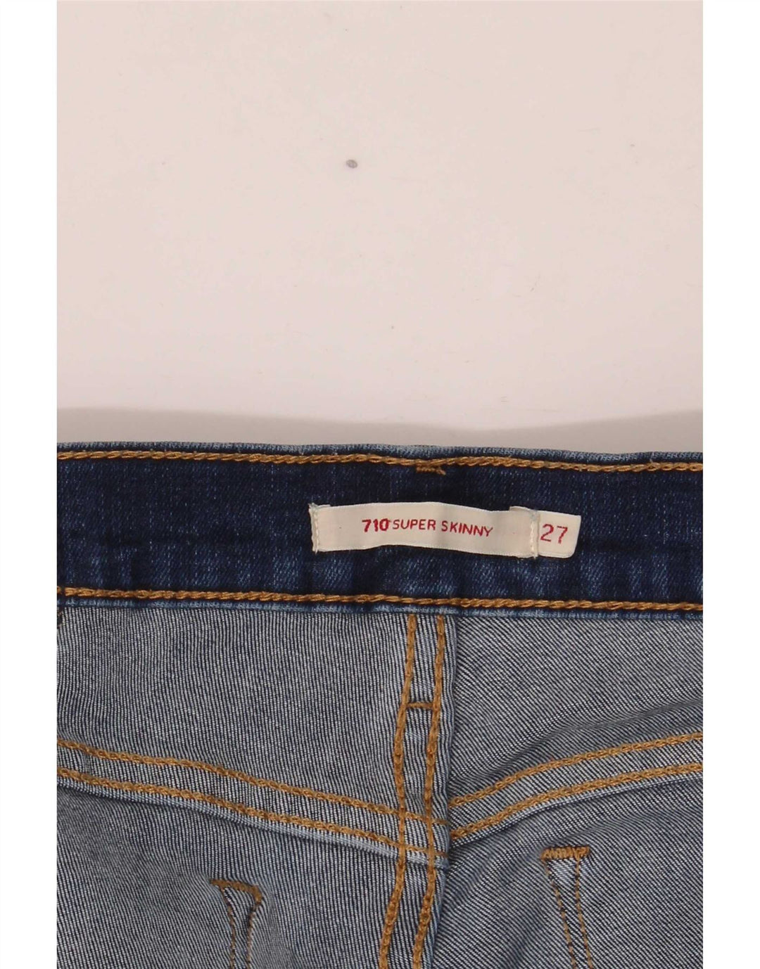 Calça jeans feminina Levi's 710 Super Skinny W27 L28 azul marinho
