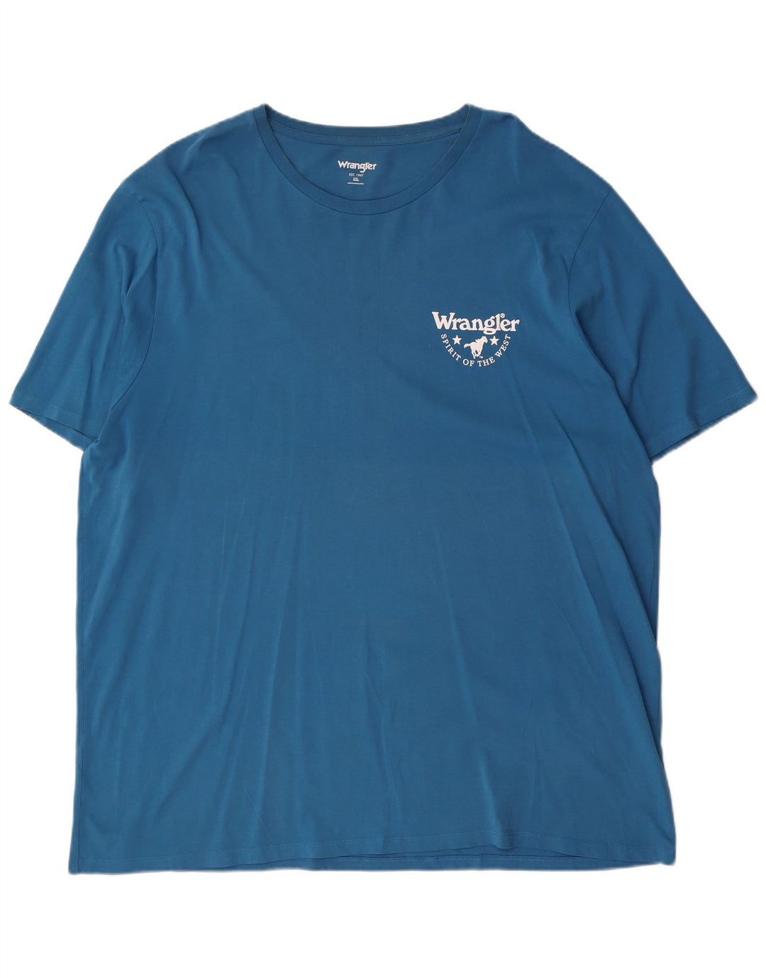 Camiseta masculina Wrangler Top 2XL algodão azul