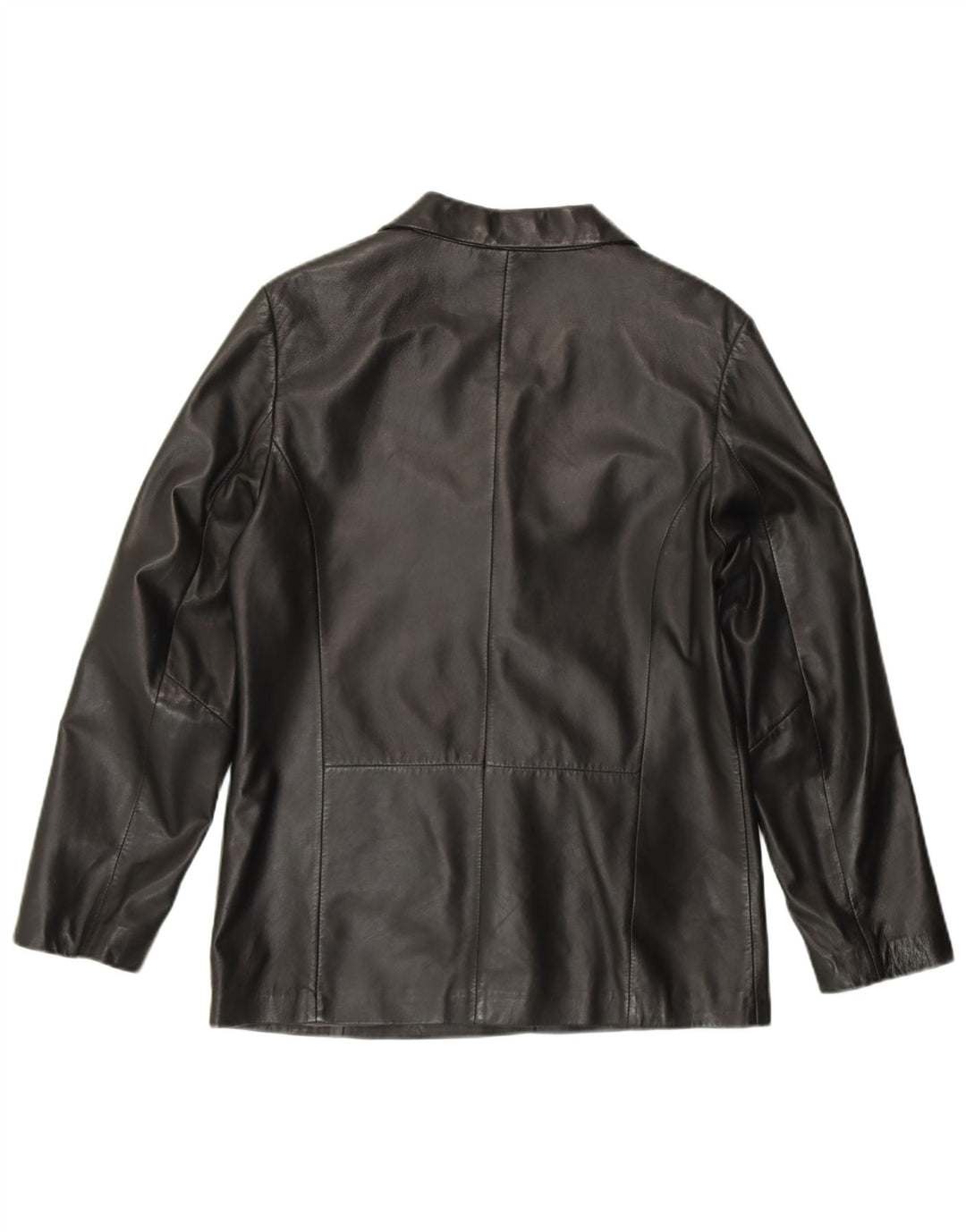 Jaqueta blazer feminina Pierre Cardin com 3 botões Reino Unido 14 grande couro preto
