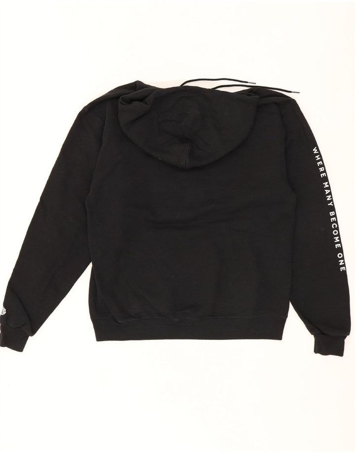 CHAMPION Mens Graphic Hoodie Jumper Medium Black Cotton Vintage Champion and Second-Hand Champion from Messina Hembry 