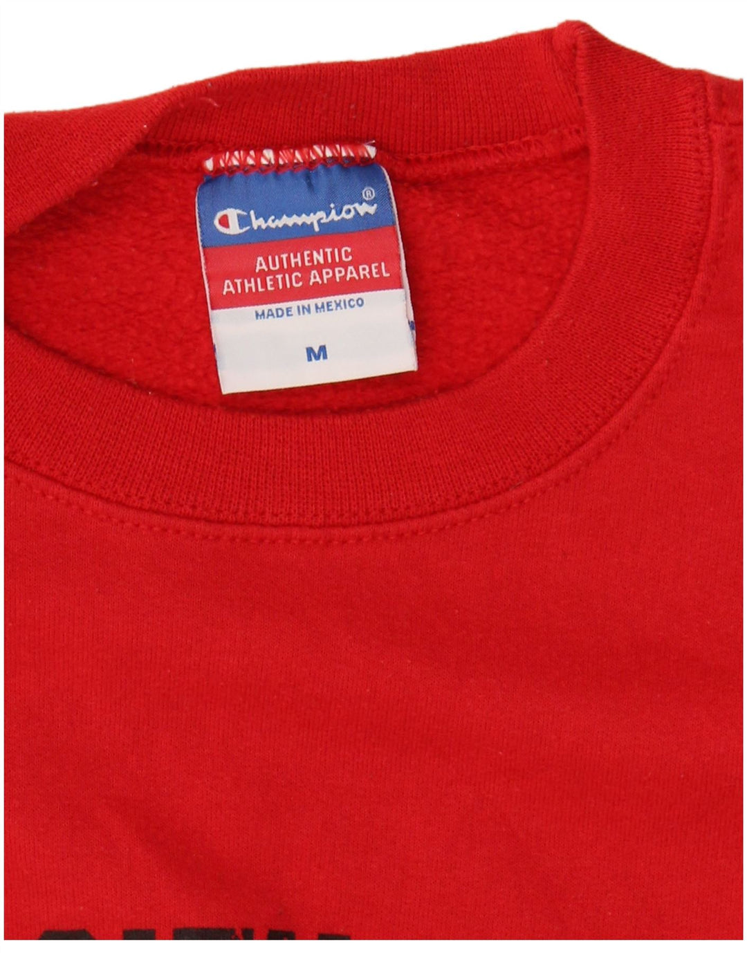 CHAMPION Suéter gráfico masculino de algodão vermelho médio