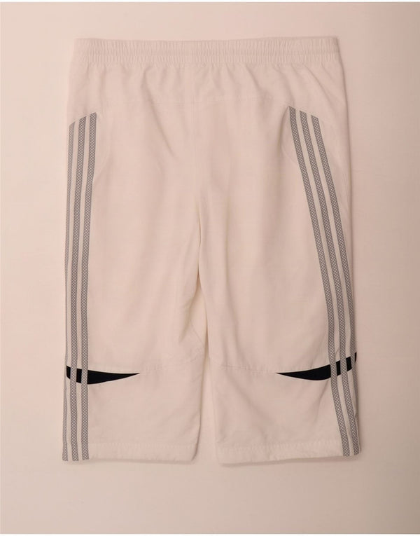 Adidas Mens Bermuda Sport Shorts Médio Branco Colorblock Poliéster