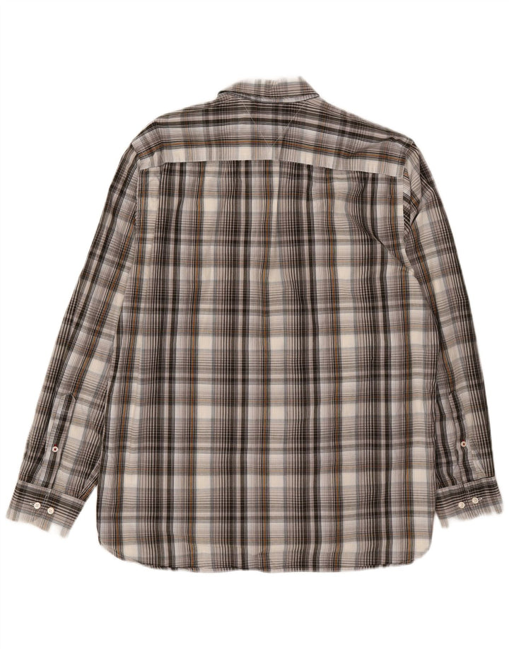 Camisa masculina Tommy Hilfiger Regular Fit XL cinza xadrez algodão