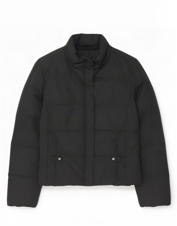 Champion Womens Padded Jacket UK 14 Medium Black Polyester