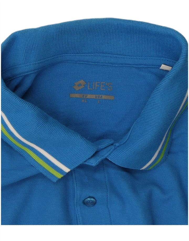 Camisa pólo masculina Lotto Life's grande azul
