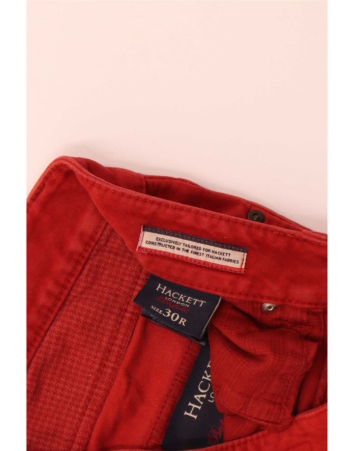 Hackett Calça masculina reta casual W30 L29 algodão vermelho