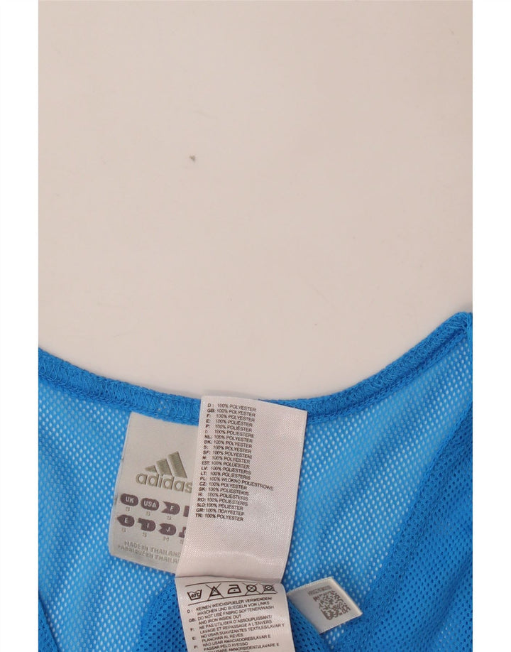 ADIDAS Mens Graphic Vest Top Pequeno Poliéster Azul