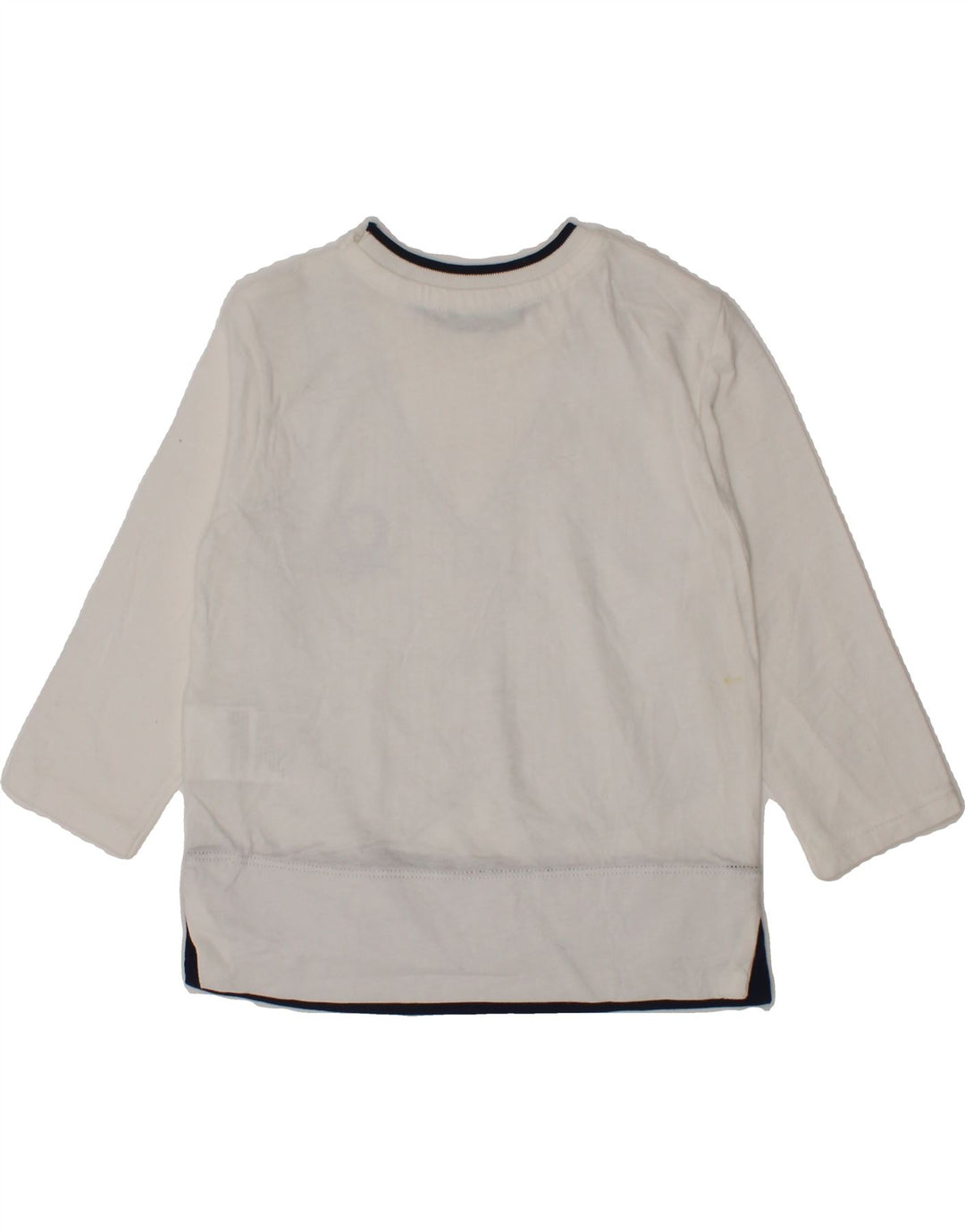 BENETTON Baby Boys Graphic Sweatshirt Jumper 12-18 Months White Cotton Vintage Benetton and Second-Hand Benetton from Messina Hembry 
