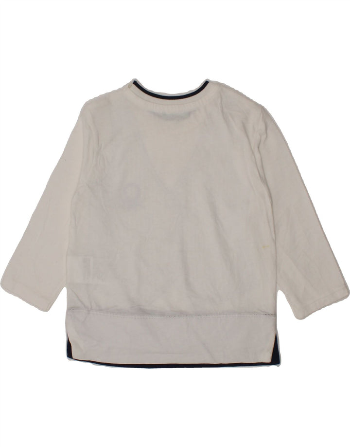 BENETTON Baby Boys Graphic Sweatshirt Jumper 12-18 Months White Cotton Vintage Benetton and Second-Hand Benetton from Messina Hembry 