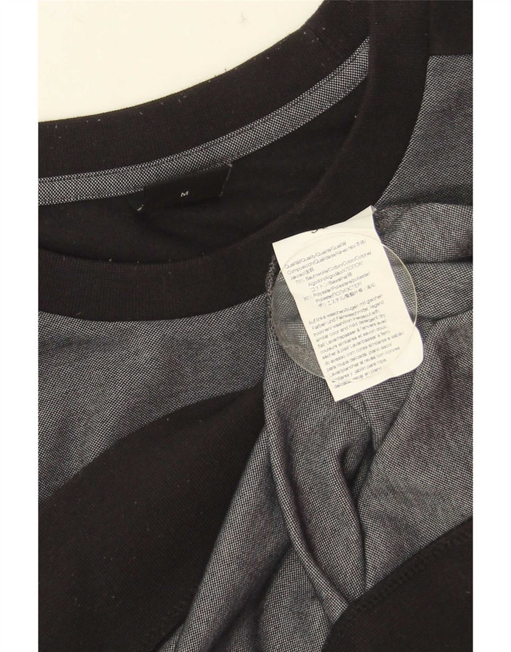 Hugo Boss moletom gráfico masculino jumper médio cinza colorblock algodão