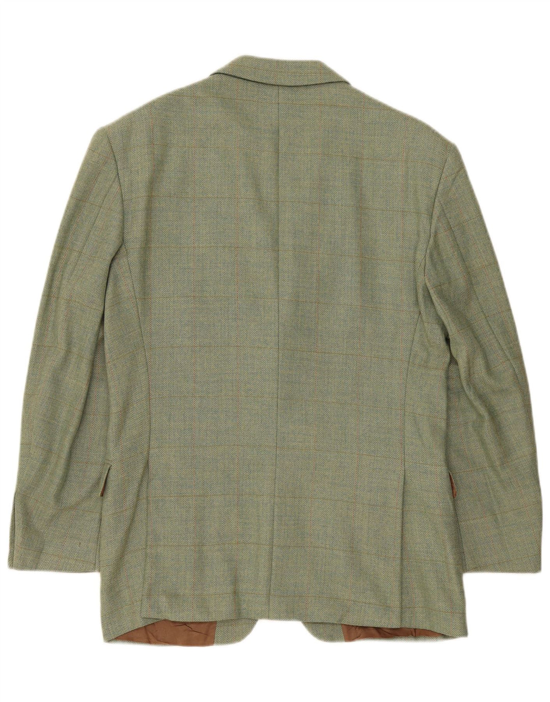 Jaqueta Blazer Masculina Brooksfield com 2 Botões IT 48 Lã Xadrez Verde Médio