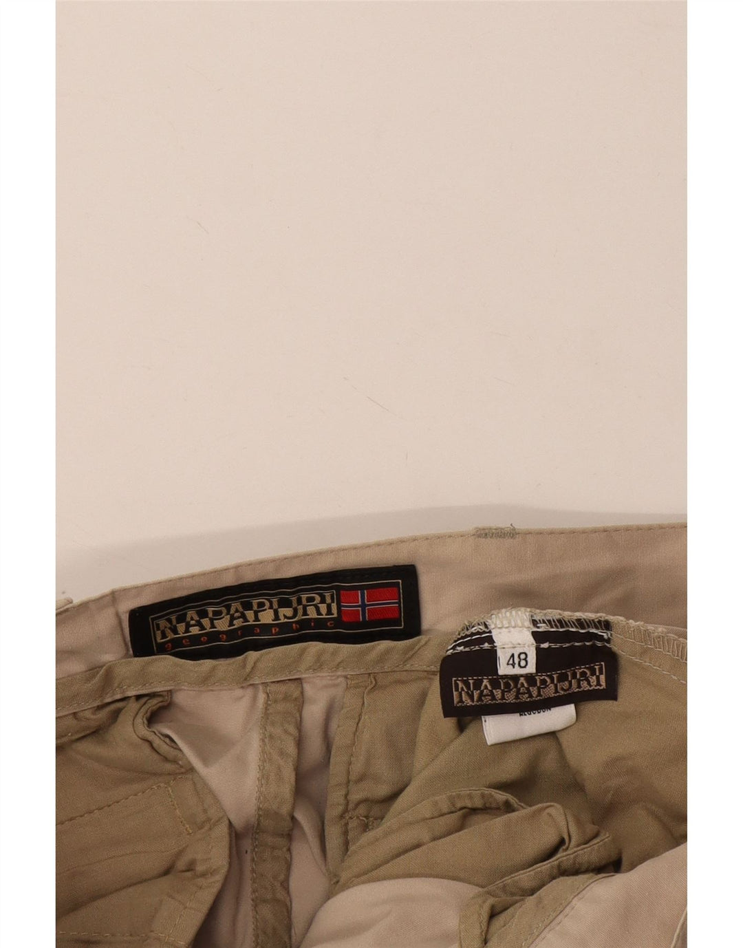 Napapijri Mens Cargo Shorts IT 48 Médio W30 Algodão Bege