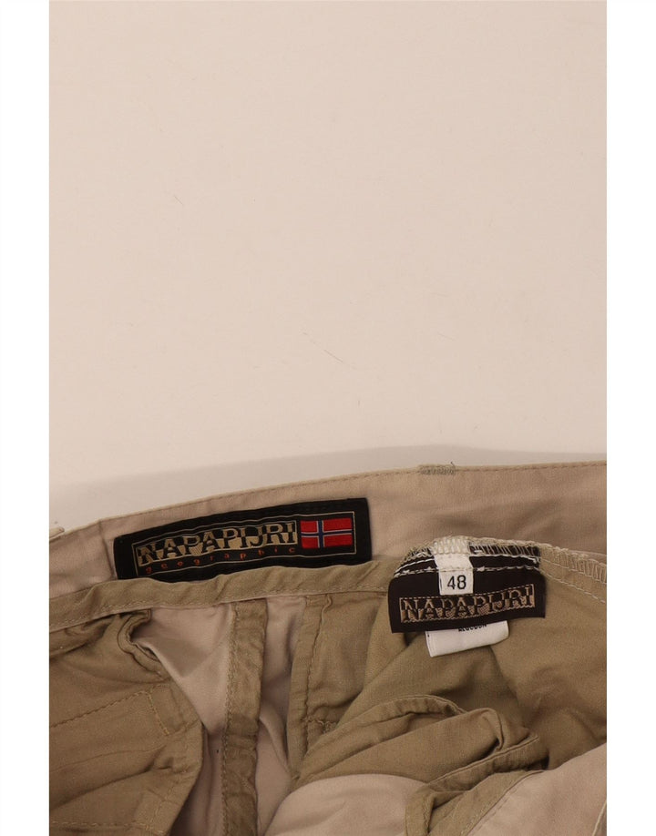 Napapijri Mens Cargo Shorts IT 48 Médio W30 Algodão Bege