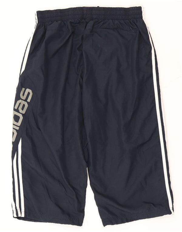 Adidas Womens Graphic Bermuda Sport Shorts Reino Unido 16 Grande Azul Marinho Poliéster