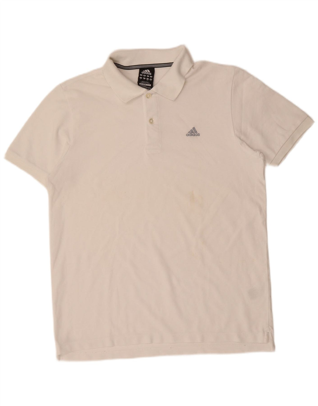 ADIDAS Mens Clima 365 Polo Shirt Grande Algodão Branco