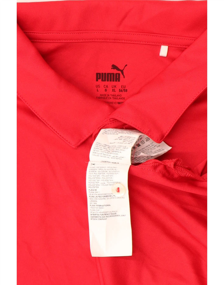 Camisa polo masculina PUMA XL poliéster vermelho