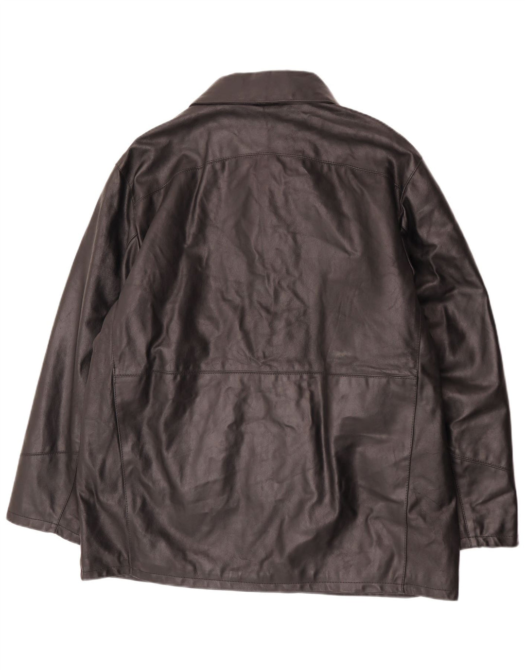 Jaqueta de couro masculina vintage IT 54 2XL couro preto