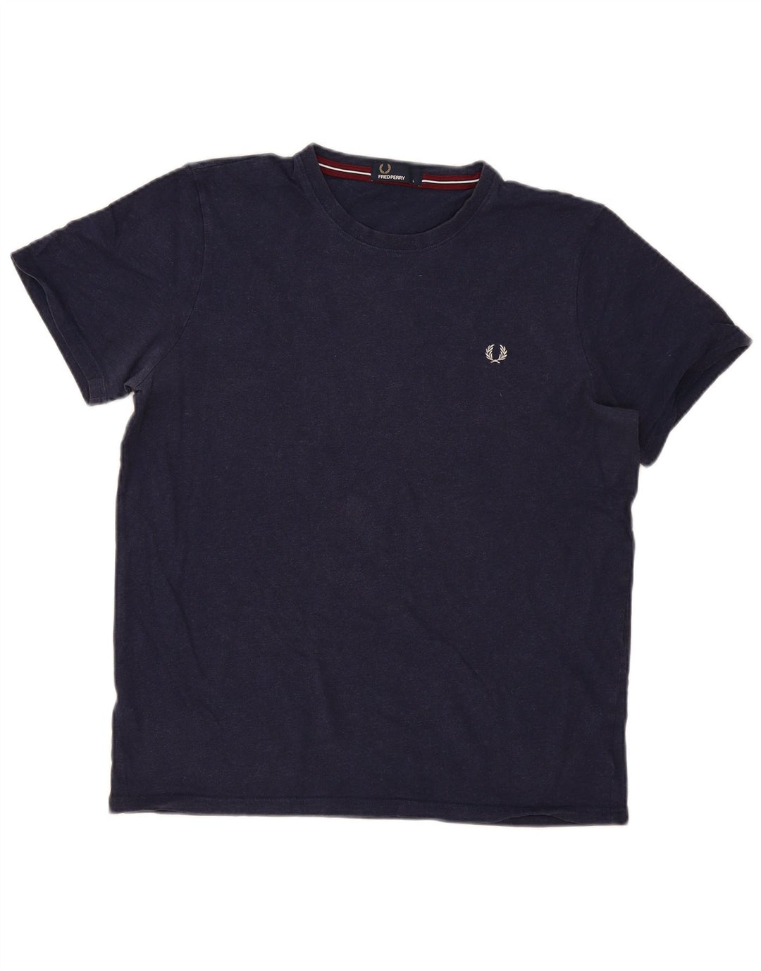 Camiseta masculina Fred Perry grande algodão azul marinho