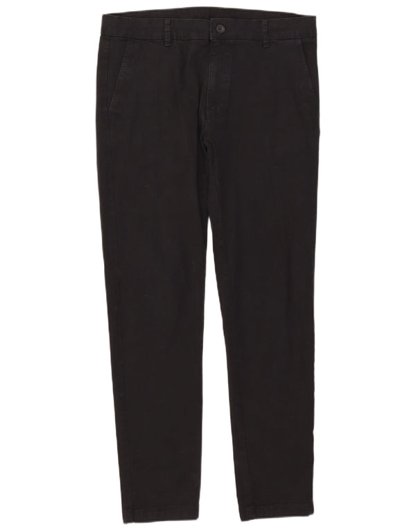 Zara Mens Slim Chino Calças EU 42 Grande W32 L30 Preto