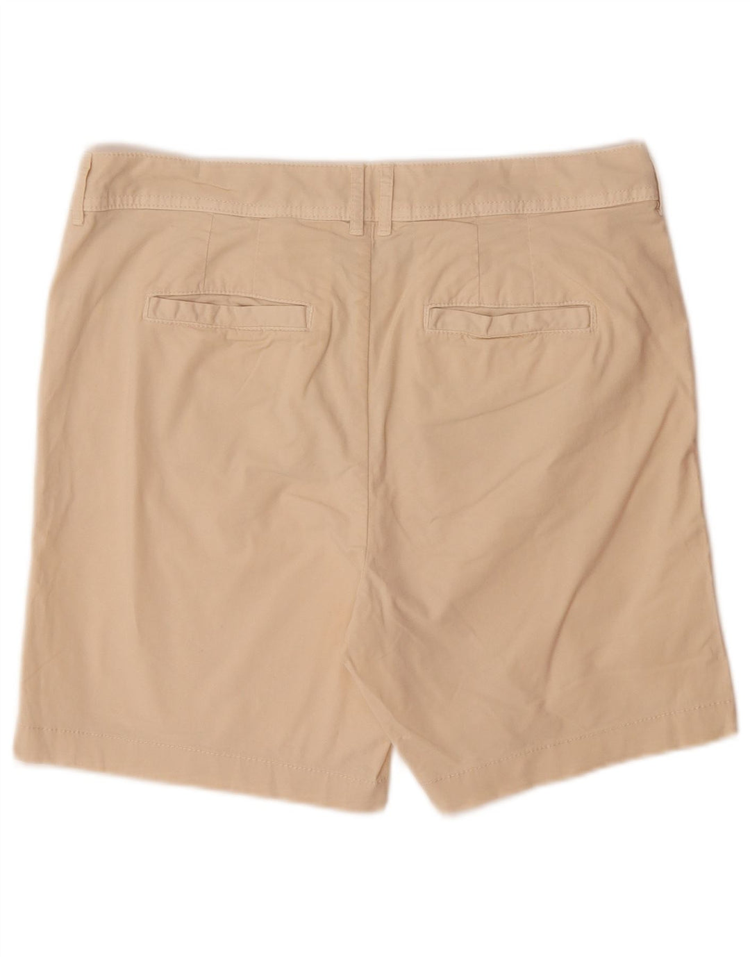 Shorts chino feminino de cintura alta FAT FACE Reino Unido 12 médio W32 algodão bege
