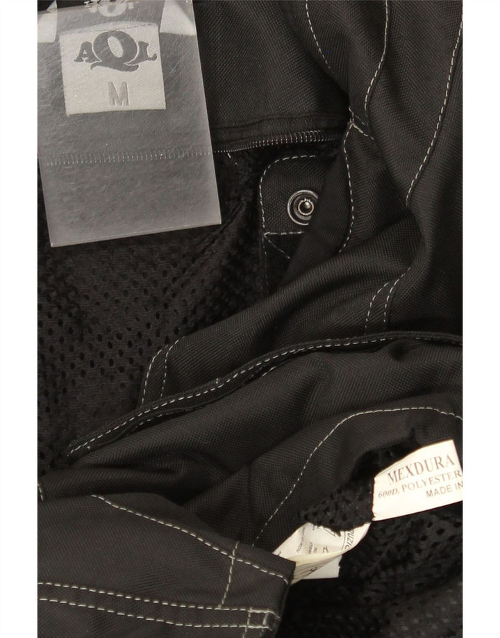 Jaqueta vintage masculina Motorstyle Racer UK 38 bloco colorido preto médio
