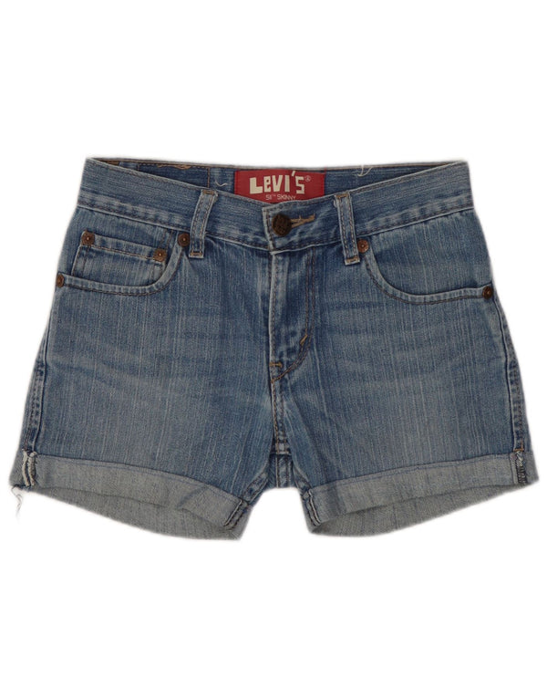 Shorts jeans feminino Levi's 511 skinny W25 XS azul algodão